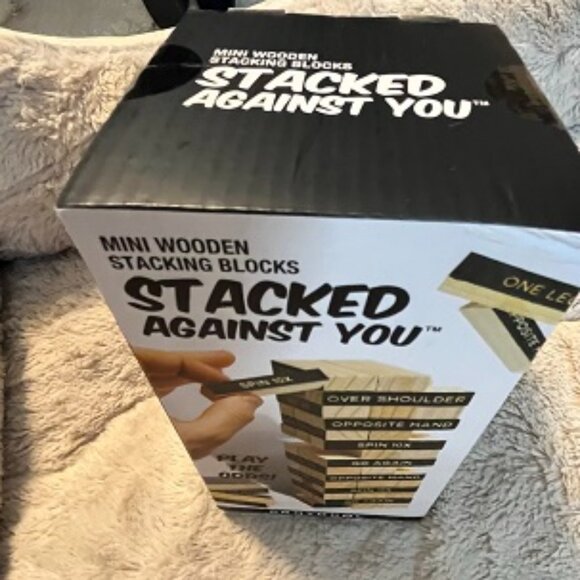 NWT Protocol STACKED AGAINST YOU Mini Wood Stacking Block Game - Picture 4 of 5